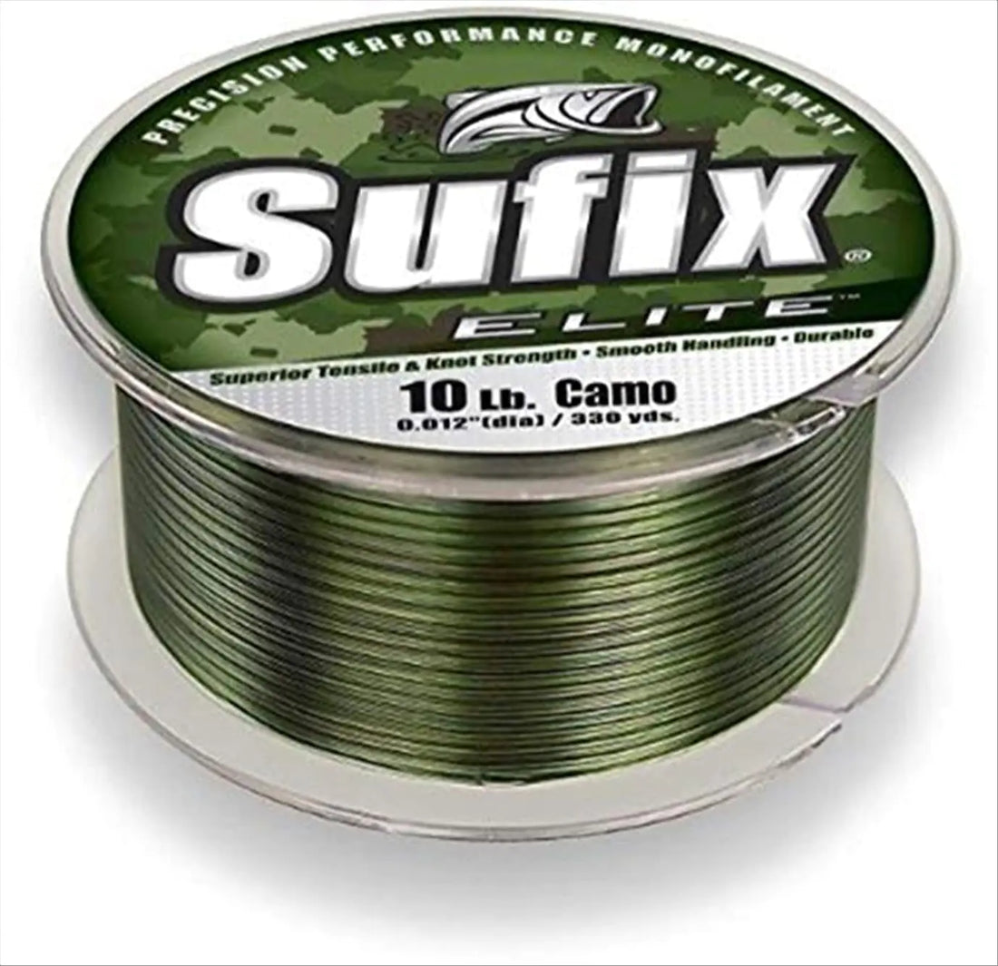 Sufix Elite 10 lb Fishing Line (Camo Size- 330 YD Spool)